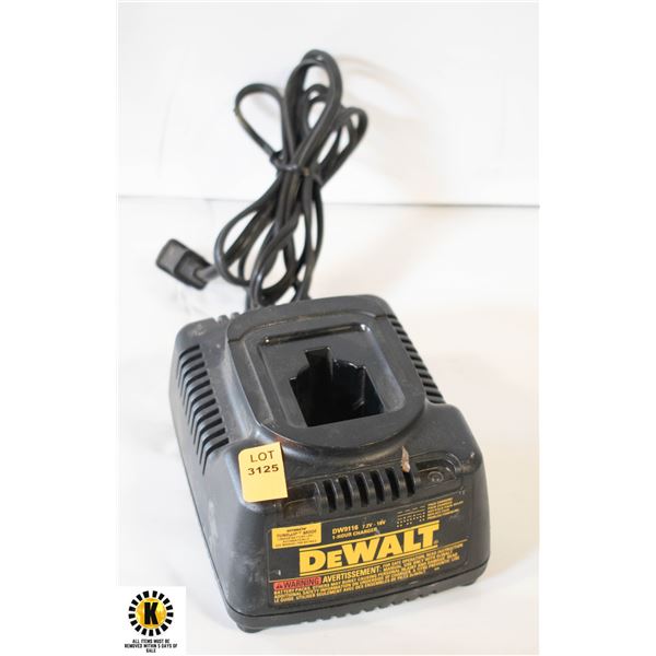 DEWALT 7.2V-18V CHARGER. NICD, NIMH, LITHIUM