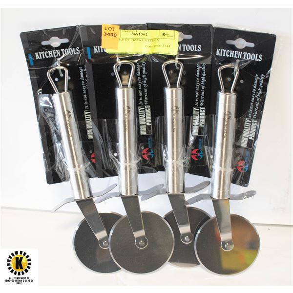 4 PACKS OF PIZZA CUTTERS