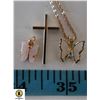 Image 1 : ESTATE BUTTERFLY CHARMS, NECKLACES, & CROSS