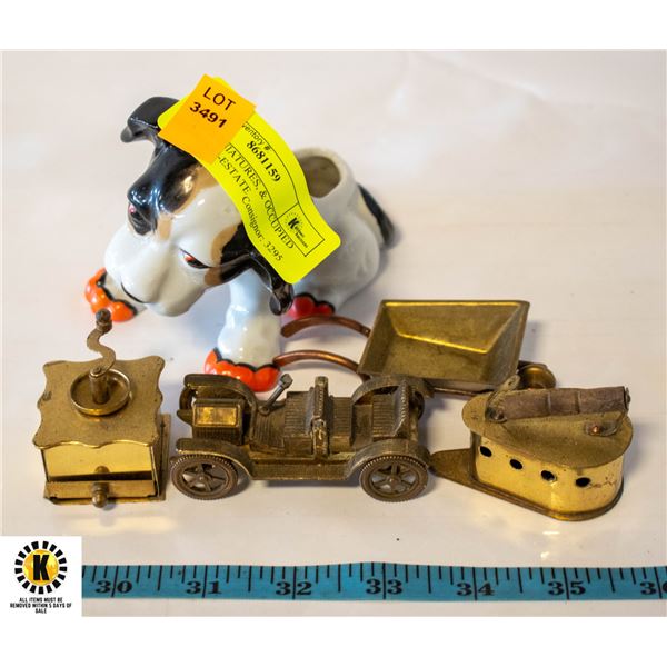 BRASS MINIATURES, & OCCUPIED JAPAN DOG-ESTATE