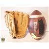 Image 1 : ADULT COOPER BASEBALL GLOVE & CFL WILSON