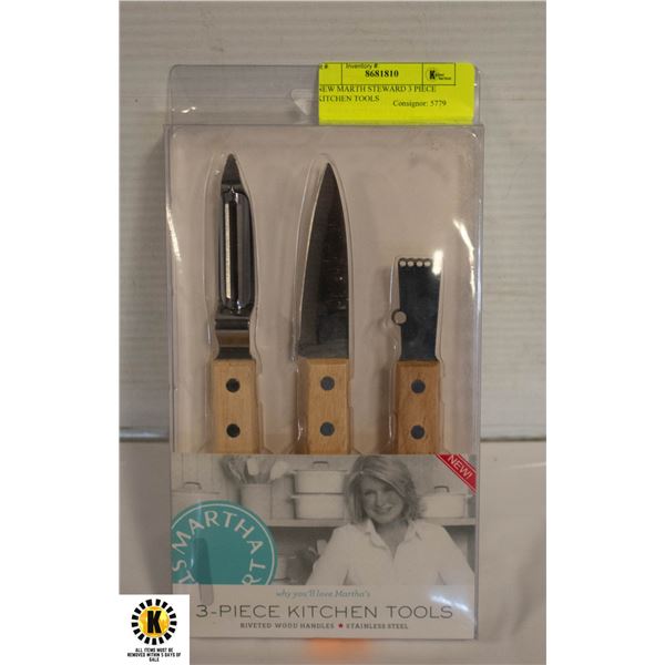 NEW MARTH STEWARD 3 PIECE KITCHEN TOOLS