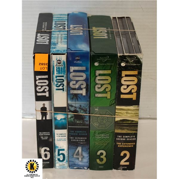 LOST SEASON 2, 3, 4, 5, AND 6 DVD