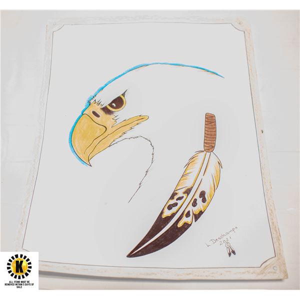 SKETCH OF EAGLE BY ARTIST L. DESCHAMPS