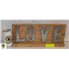 Image 1 : WOODEN LOVE SIGN