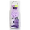 NEW 4 PC LAVENDER SHOWER CADDY SET