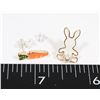 Image 1 : NEW MIX MATCH BUNNY AND CARROT STUD EARRINGS