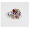 Image 1 : NEW SIZE 8 RHINESTONE FLOWER RING