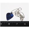 Image 1 : NEW BLUE GUITAR PICK CHARM AND CHAIN