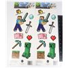 Image 1 : 2 NEW SHEETS OF MINECRAFT WALL DECALS