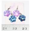 Image 1 : 2 NEW PAW THEME SPARKLE EARRINGS