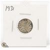 Image 1 : 1931 SILVER CANADA 10 CENTS COIN