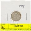 Image 1 : 1918 CANADIAN KING GEORGE SILVER TEN CENT
