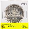 Image 1 : 1963 CANADIAN SILVER DOLLAR