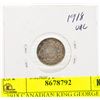 1918 CANADIAN KING GEORGE SILVER FIVE CENT