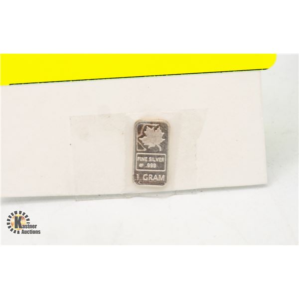 1 GRAM SILVER MAPLE BAR