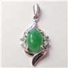 Image 1 : JP952-162 SILVER JADEITE PENDANT