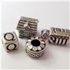 Image 1 : JP952-158 SILVER- 4 PANDORA STYLE BEADS