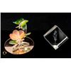 Image 1 : GLASS FLOWER BUTTERFLY & TULIP ORNAMENTS