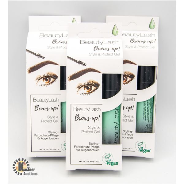 NEW 3 PACK OF BEAUTY LASH BROWS UP STYLE & PROTECT