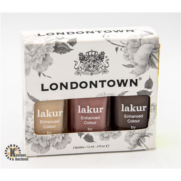 NEW 3PACK OF LONDON TOWN NAIL LAKUR ENHANCED