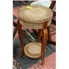 Image 1 : WICKER TOP PLANT STAND
