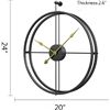 Image 2 : NEW BATTERY OPERATED 3D WALL CLOCK, BLACK