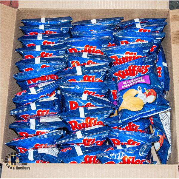 NEW CASE OF 35 RUFFLES ALL DRESSED SNACK SIZE