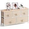 NEWLY ASSEMBLED FABRIC STORAGE CHEST W/ 5 DRAWERS