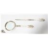 Image 2 : LETTER OPENER + MAGNIFYING GLASS SET BY ANDREA