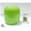 Image 1 : GREEN STONE URN STYLE LIDDED JAR