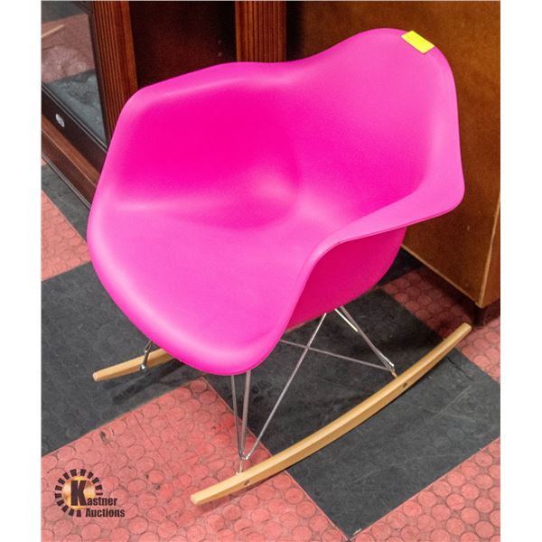 PINK BUCKET ROCKER CHAIR