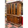 Image 1 : CHINA CABINET WITH HUTCH ORNATE WOOD