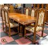 Image 1 : DINING TABLE SET WITH 6 CHAIRS + LEAF INSERT