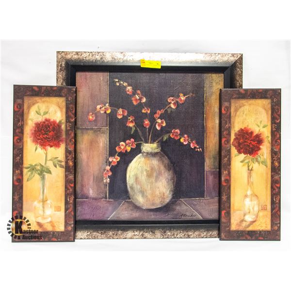LOT OF THREE WALL HANGING ART DECOR