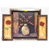 Image 1 : LOT OF THREE WALL HANGING ART DECOR