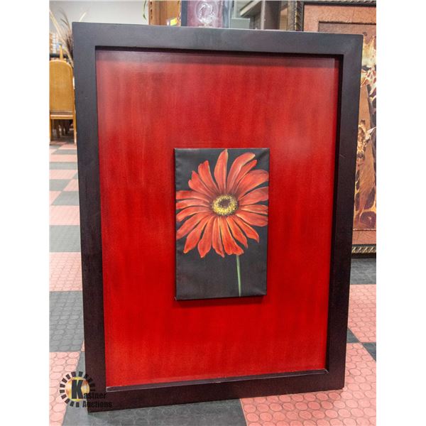 LARGE WALL HANGING DECOR- RED FLOWER