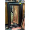 Image 1 : BLACK FRAMED MIRROR MEASURES 21.75" X 33.75"