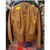 Image 1 : NEW LADIES BROWN FAUX LEATHER JACKET SIZE M