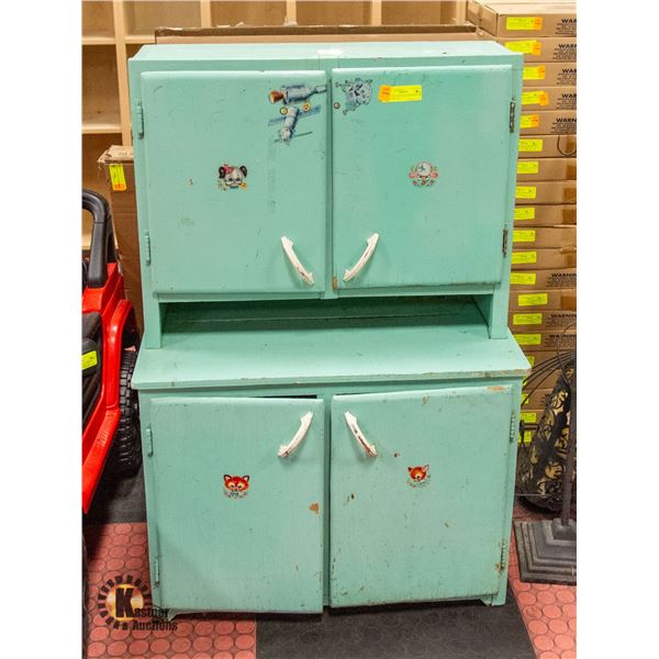 ANTIQUE KITCHEN CUPBOARD KIDS SIZE-ESTATE