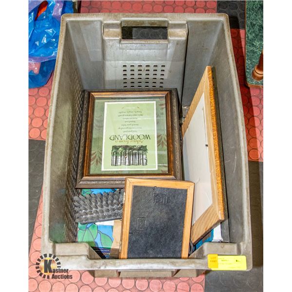 BIN OF PICTURE FRAMES