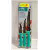 Image 1 : NEW SEALED 3 PIECE TEAL KNIFE SET STAINLESS STEEL