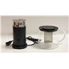 Image 1 : NESPRESSO MILK FROTHER AND GLASS TEA