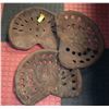 Image 1 : 3 ANTIQUE TRACTOR SEATS TOGETHER-ESTATE