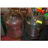 Image 1 : PAIR OF 5 GALLON GLASS WINE JUGS