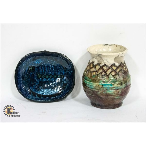 HAND CRAFTED ARTISAN POTTERY PIECES RAKU