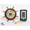Image 1 : VINTAGE SHIPS WHEEL WEATHER STATION
