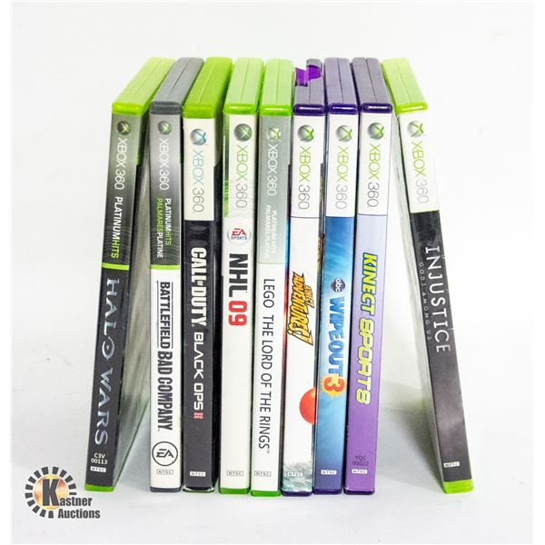9 VARIOUS XBOX 360 GAMES