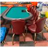 Image 1 : FOLDABLE POKER TABLE WITH 9 CHAIRS