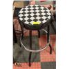 Image 1 : BLACK & WHITE CHECKERED STOOL